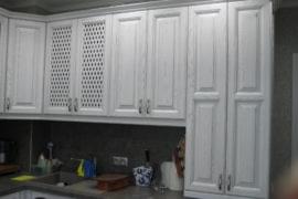 Белая кухня, фасады из ясеня 3