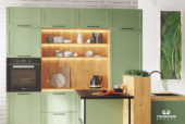 Кухня «Леда» в серо-зеленом цвете - изображение 3