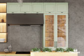 Кухня «Леда» в серо-зеленом цвете - изображение 4