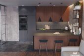 Кухня с фасадами Шпон дуба Борд + Интегра - изображение 4